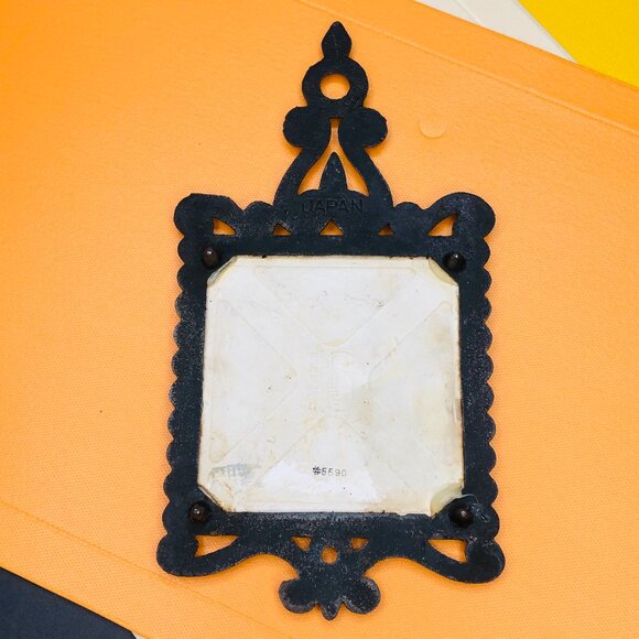 Midcentury Rooster Cast Iron Ceramic Tile Trivet Vintage Country Kitchen Decor - Picture 6 of 12